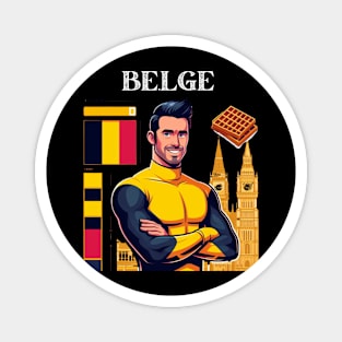 Belge: Grand Place Waffles Magnet